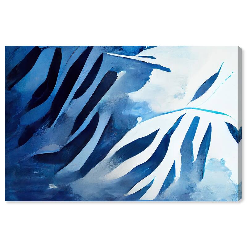 Wynwood Studio Abstract Azure Cascade Blue and Tropical Wall Art Canvas Print