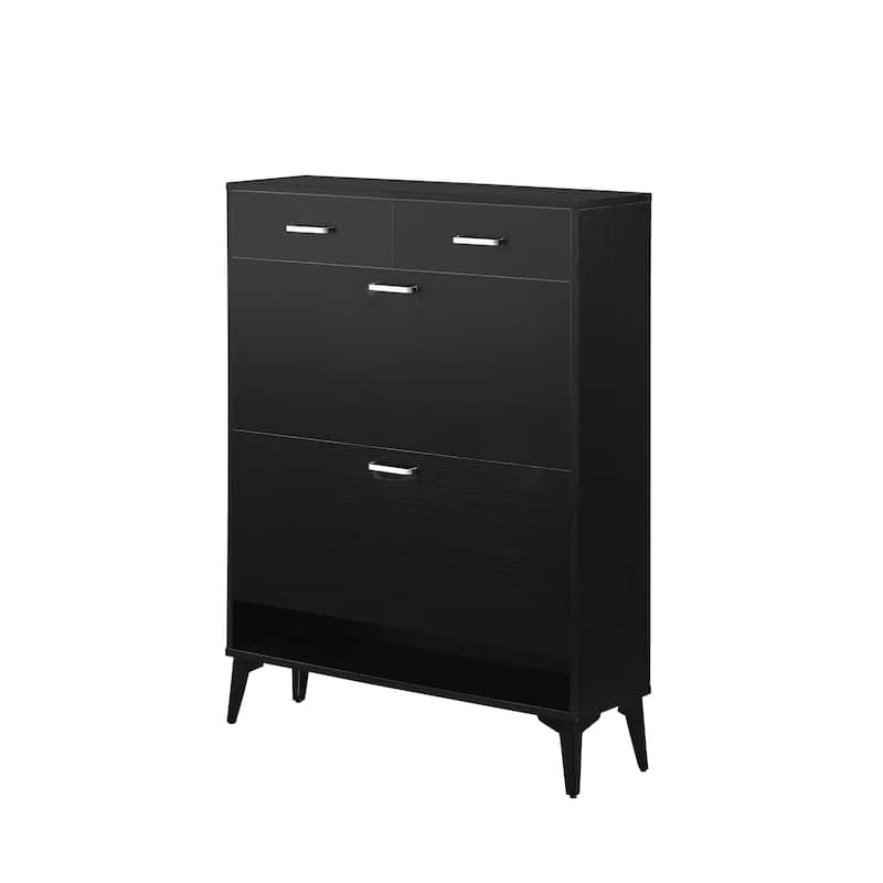 Large size Shoe Cabinet,Free Standing Tipping Bucket Shoe Rack Organizer
