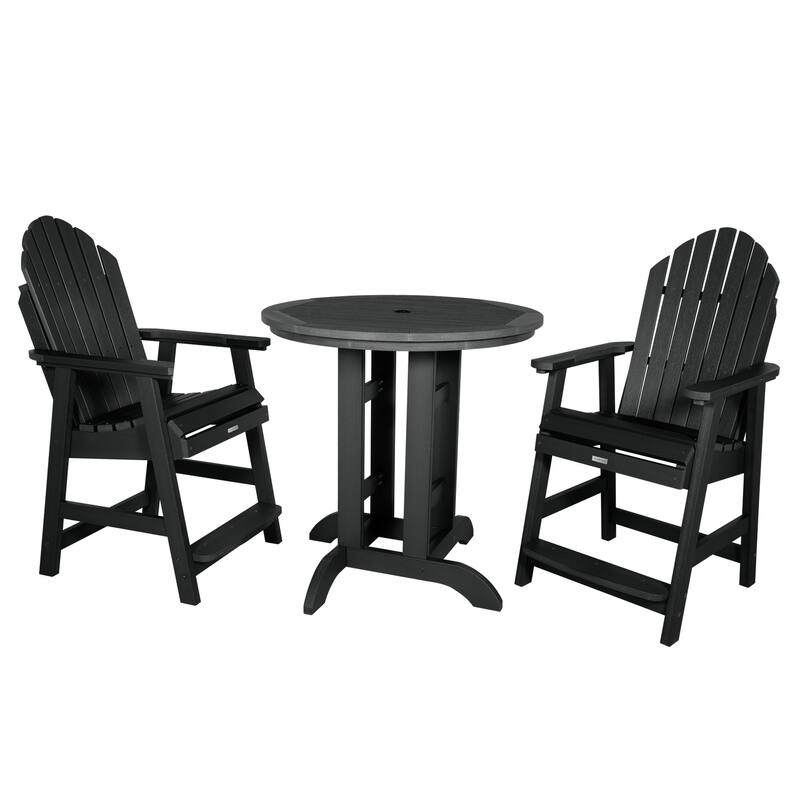 HIGHWOOD Hamilton 3-piece Counter-Height Outdoor Dining Set - Black