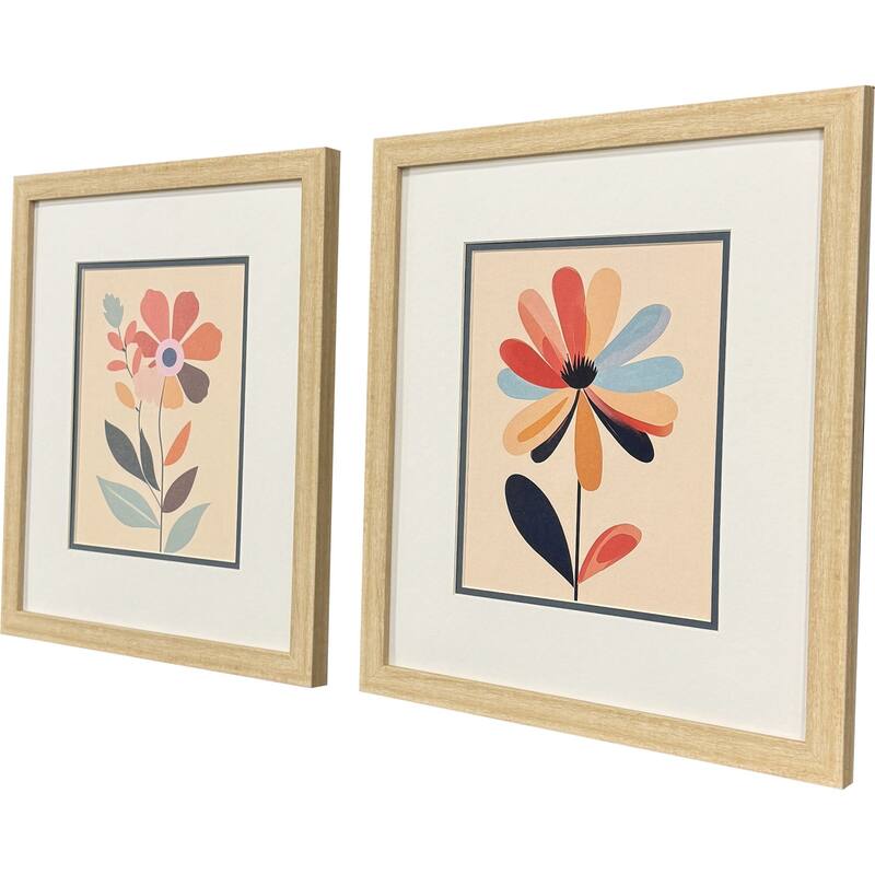 Paragon Comfort Flowers II Framed Art - Set of 2