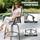 preview thumbnail 10 of 8, Nuu Garden Black 3-Piece Patio Bar Set, Swivel Design