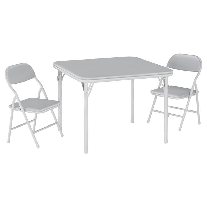 3/5-Piece Kids Folding Table and Chairs Set, Toddlers Children's Activity Table and Chairs Set