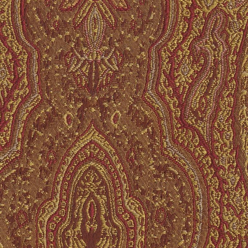 HomePop Parsons Red/Gold Damask Dining Chair