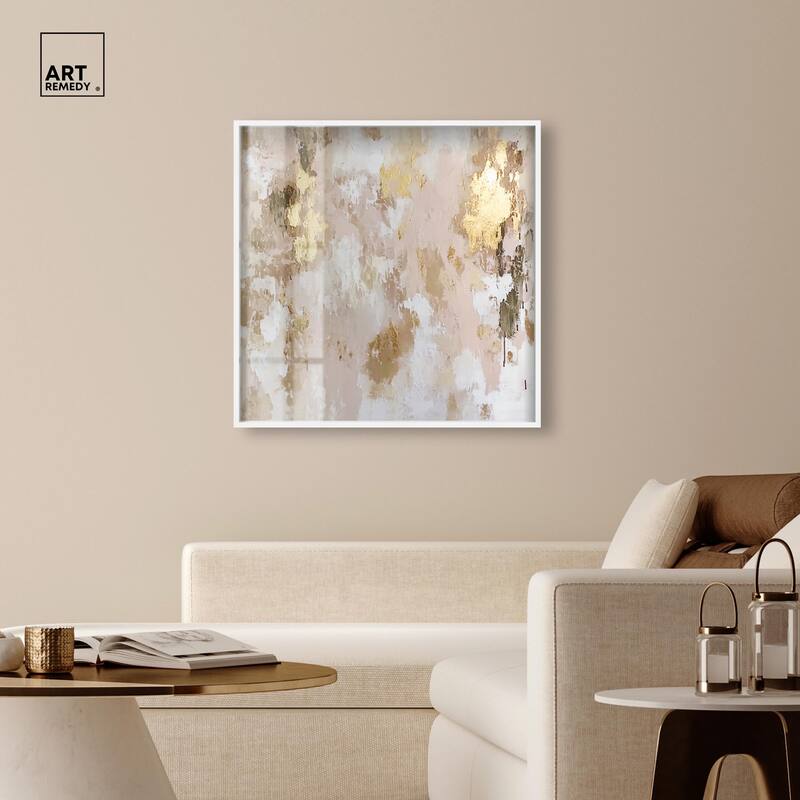 Golden Glimmer Gesture I Shadowbox by Art Remedy