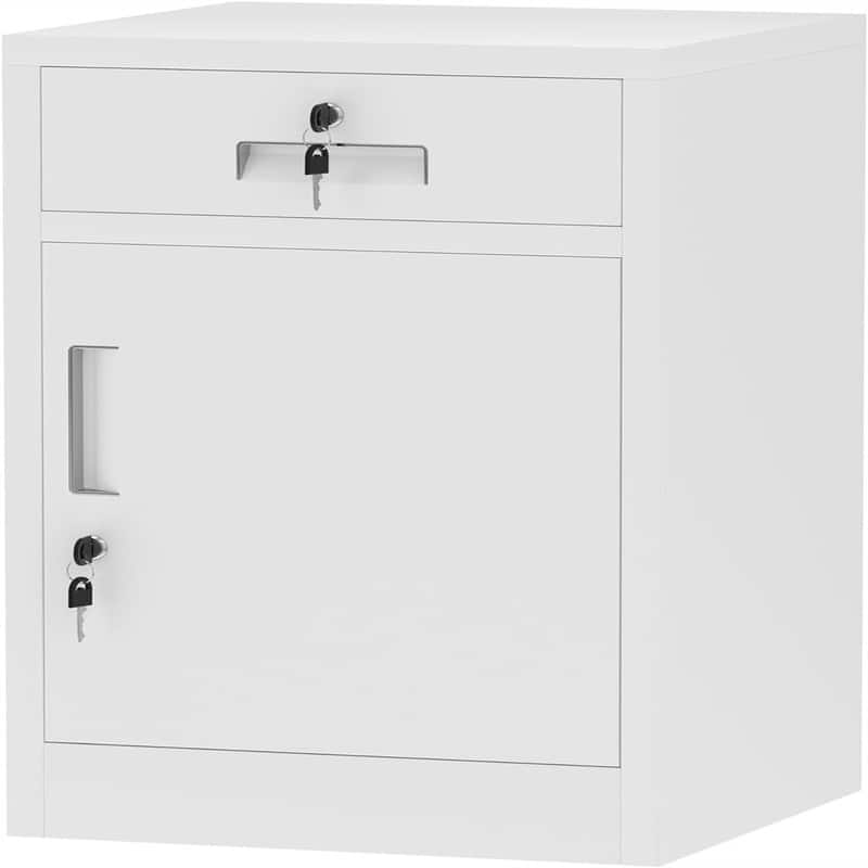 Metal Storage Cabinet - White