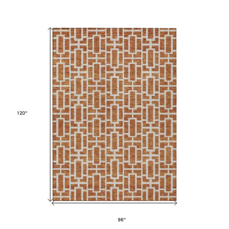 HomeRoots Geometric Transitional Rectangle Outdoor Rug