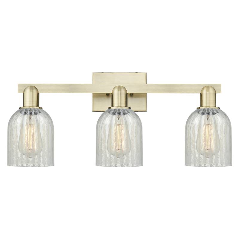 Innovations Lighting 716-3W-11-24 Caledonia Vanity Caledonia 3 Light - Antique Brass / Mouchette