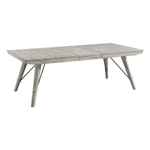 Carson Carrington Justorp Weathered White Trestle Dining Table