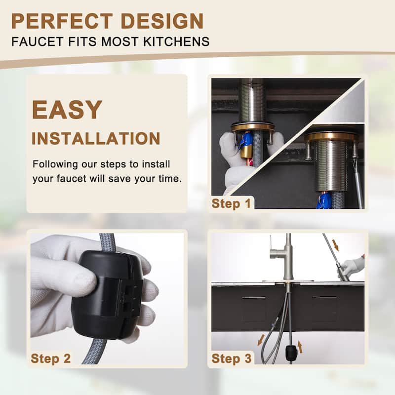 Kitchen Faucet Single-Handle Pull-Out Sprayer Kitchen Sink Faucet