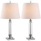 preview thumbnail 6 of 6, SAFAVIEH Lighting 24-inch Zara Crystal Table Lamp (Set of 2) - 12"x12"x24"