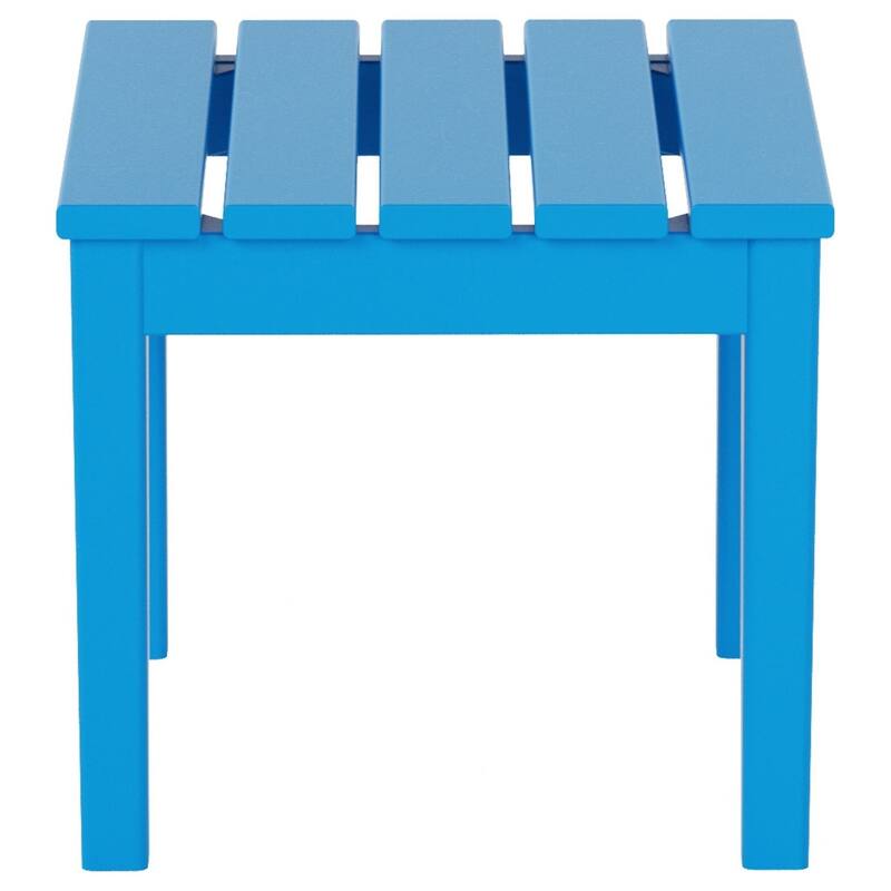 Shoreside HDPE Eco-Friendly All Weather Square Modern 18" Side Table