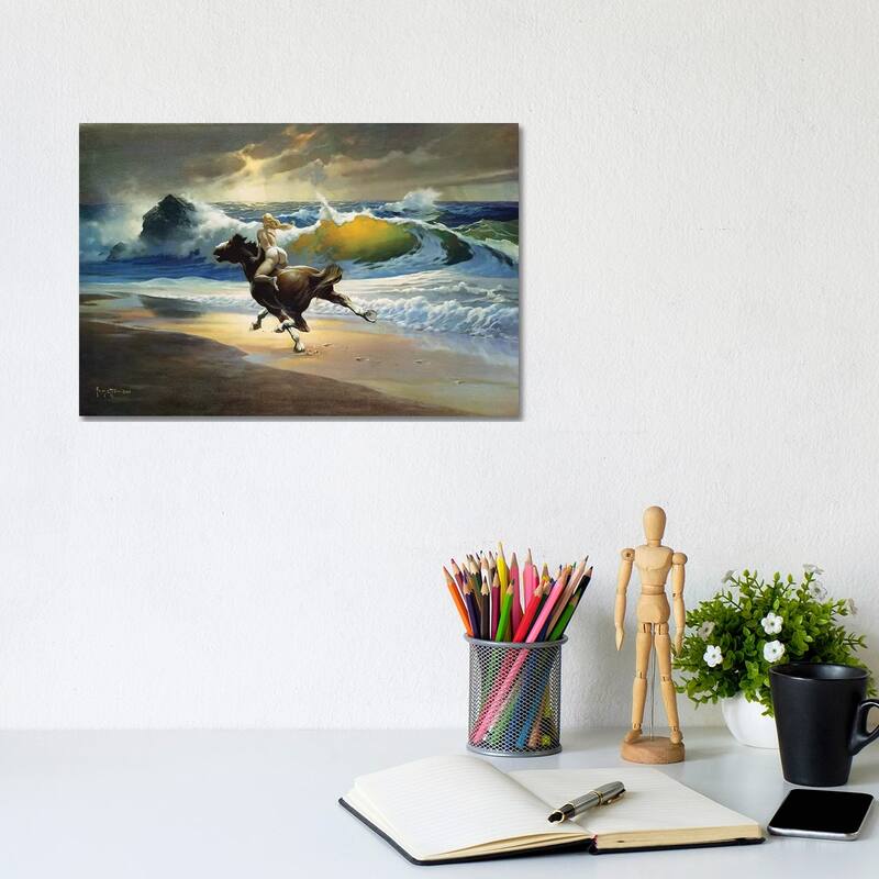iCanvas "Wild Ride" by Frank Frazetta Canvas Print - 8x12x0.75