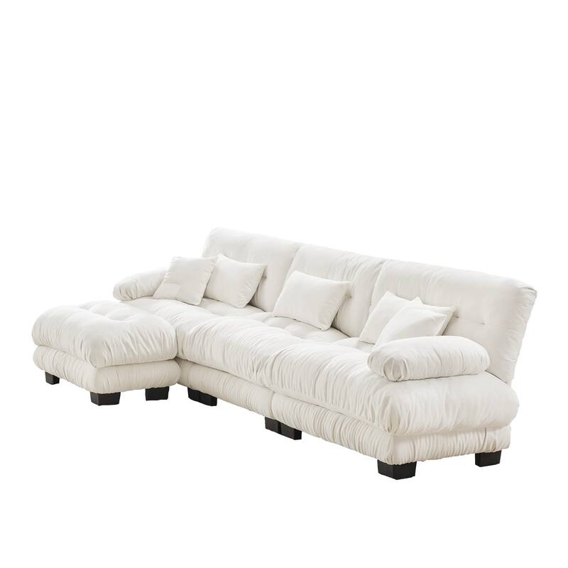 Free Combination Modular Chenille Sectional Sofa Comfy Cloud Couch for Living Room