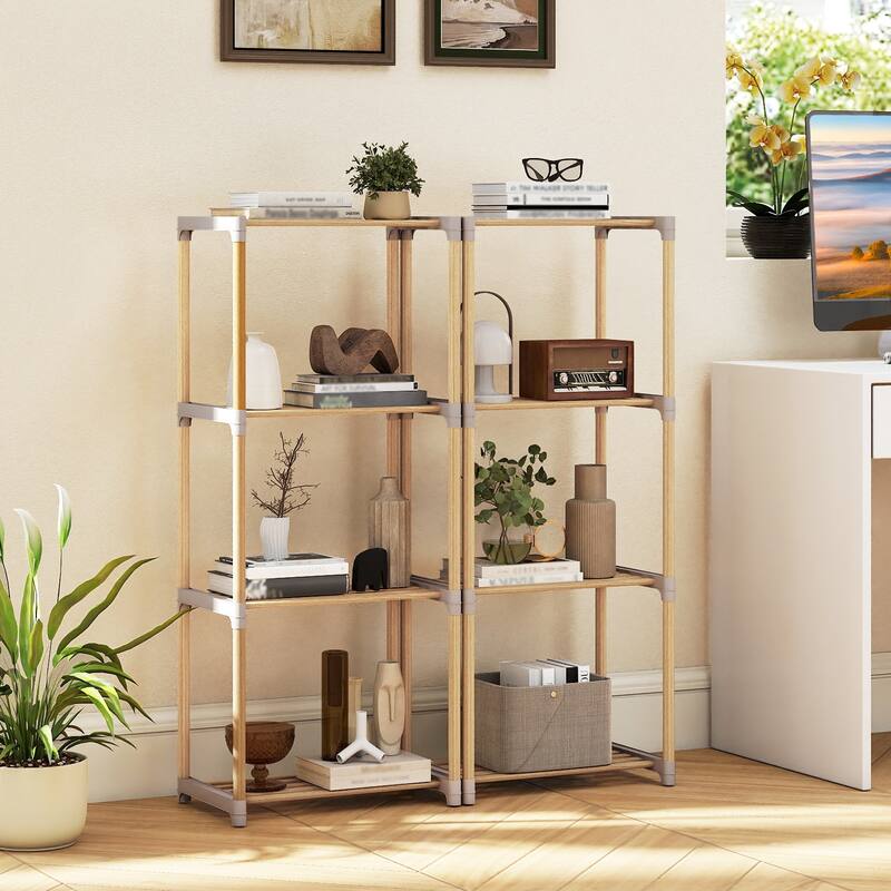 Gymax 4-Tier Bookshelf w/Open Shelves Freestanding Storage Organizer