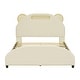 preview thumbnail 4 of 20, Full Size Velvet Upholstered Platform Bed with Headboard & Embedded Light Stripe