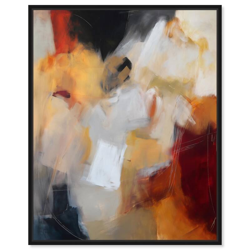 Earth and Fire III Canvas by Art Remedy - Black - 36" x 45"