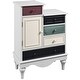 preview thumbnail 4 of 5, Classic White Bedroom Nightstand with Five Drawers and One Storage Cabinet