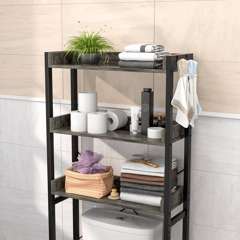 Over-The-Toilet Storage Rack, 3-Tier Bathroom Organizer Shelf Over Toilet