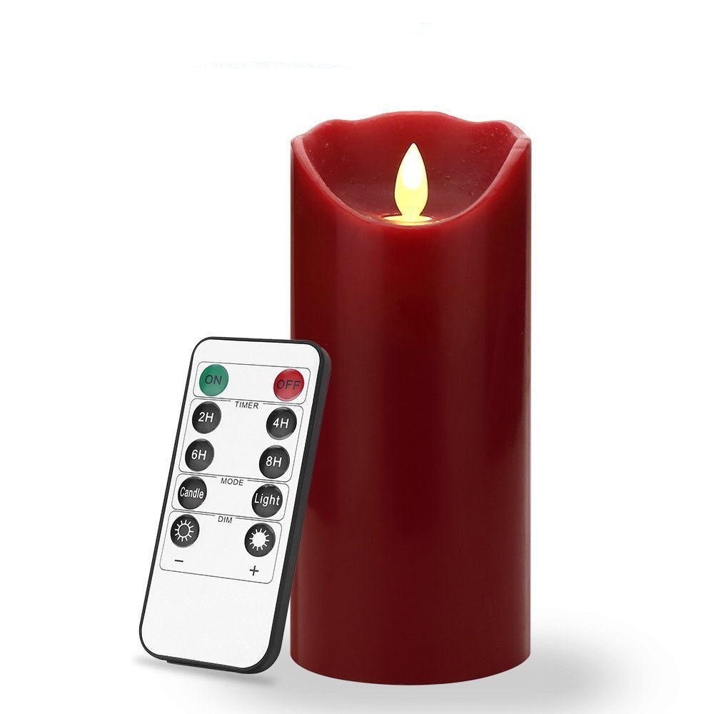 7 Inch Flameless Led Candle Real Wax Real Flickering Candle Motion On Sale Overstock 30365736