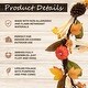 preview thumbnail 2 of 2, Fraser Hill Farm 9-ft Fall Harvest Garland Decor with Corn Husks, Pumpkins and Pine Cones - Multi