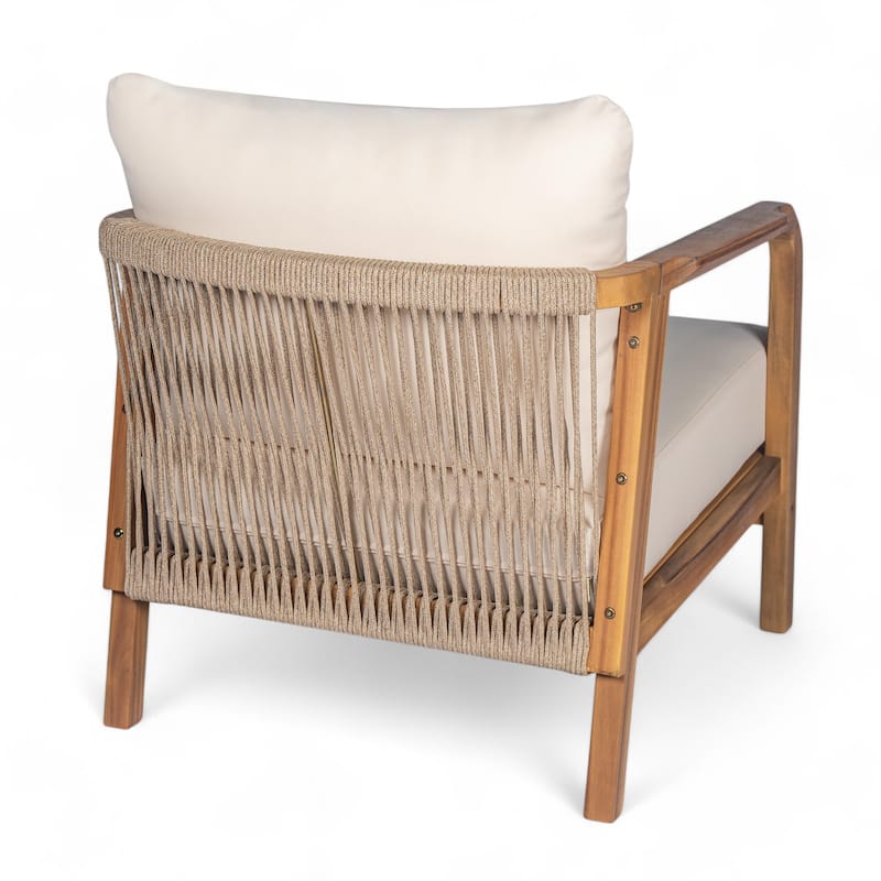 Christopher Knight Home - Marlow Acacia Wood Outdoor Table With 2 Club Chairs