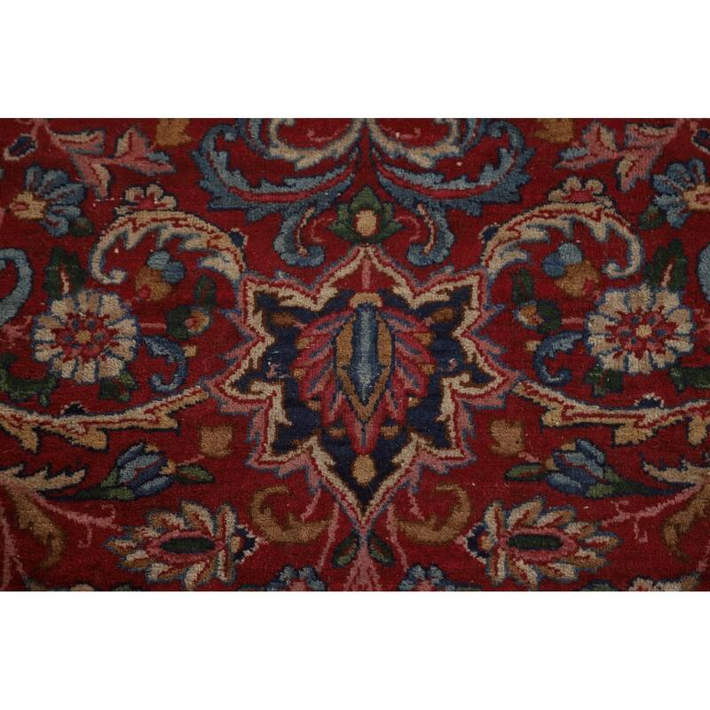 Pre-1900 Antique Kerman Lavar Persian Large Rug Handmade Wool Carpet - 11'9" x 18'4"