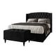 preview thumbnail 11 of 27, CraftPorch 2 Piece Bedroom Bench Set Velvet Wingback Upholstered Bed