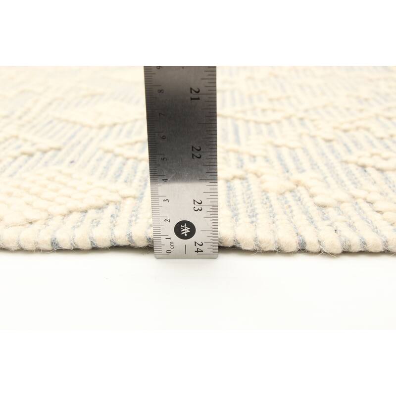 ECARPETGALLERY Braid weave Sienna Grey Wool Rug - 5'1 x 7'9