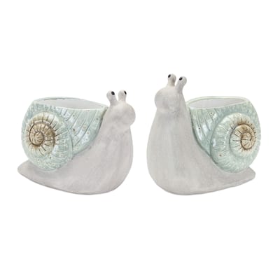 Terra Cotta Snail Planter (Set of 2)