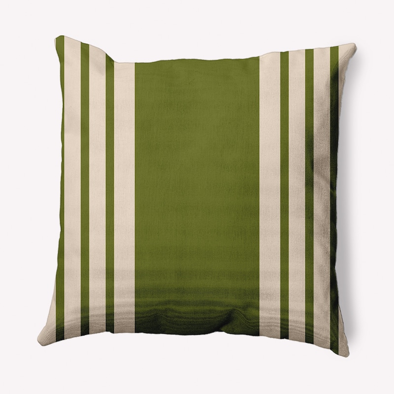 Stripe Indoor/Outdoor Throw Pillow - 18" x 18" - Olive
