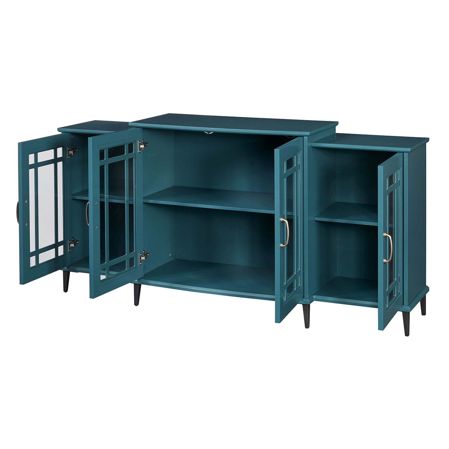 Blue green tv stand discount