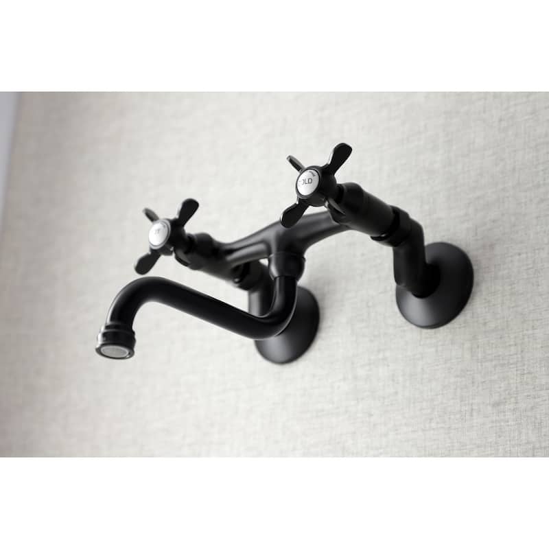 Kingston Brass Essex Two-Handle 2-Hole Wall Mount Bathroom Faucet