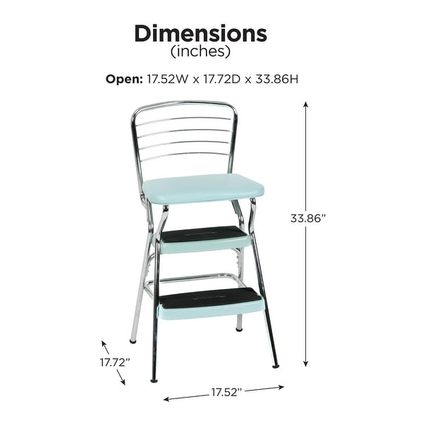 COSCO Stylaire Retro Chair Step Stool with Flip-Up Seat - Bed Bath
