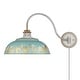 preview thumbnail 8 of 11, Golden Lighting Kinsley 1-light Swing Arm Wall Lamp in Antique Black Iron shade