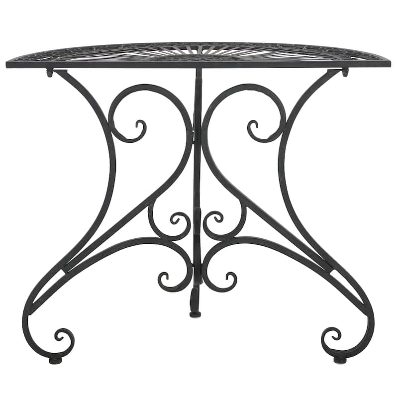 SAFAVIEH Outdoor Tatyanna Annalise Iron Accent Table - 36"W x 19"D x 29"H