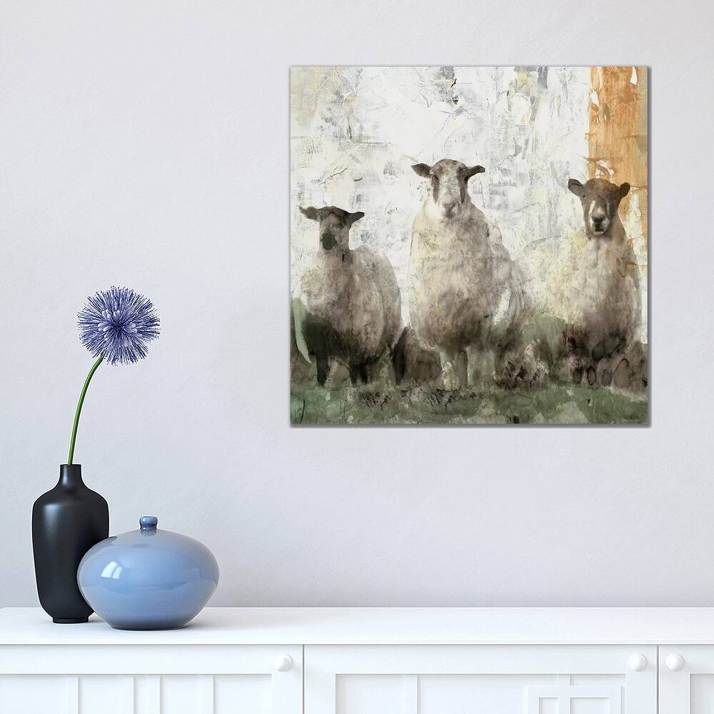 iCanvas "Three Sheep" by Stellar Design Studio Canvas Print