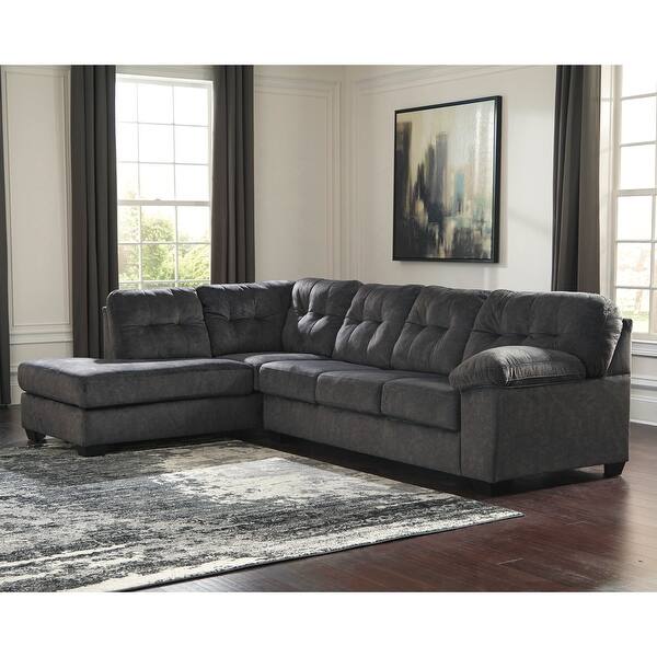 Shop Ashley Accrington 2 Piece Right Side Facing Sofa Sectional In