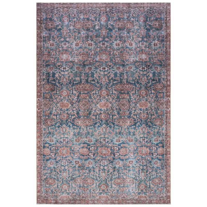 SAFAVIEH Vintage Heriz Nancy Machine Washable Rug - Blue/Brown - 5' x 7'6"