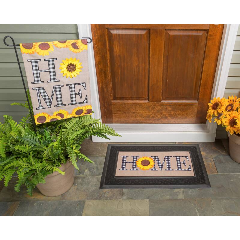 12.5 in. x 18 in. Sunflower Home Garden Burlap Flag