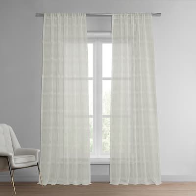 Exclusive Fabrics Polaris Patterned Linen Sheer Curtain (1 Panel)