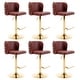 preview thumbnail 36 of 76, Upholstered Adjusatble Swivel Bar Stools Set of 2