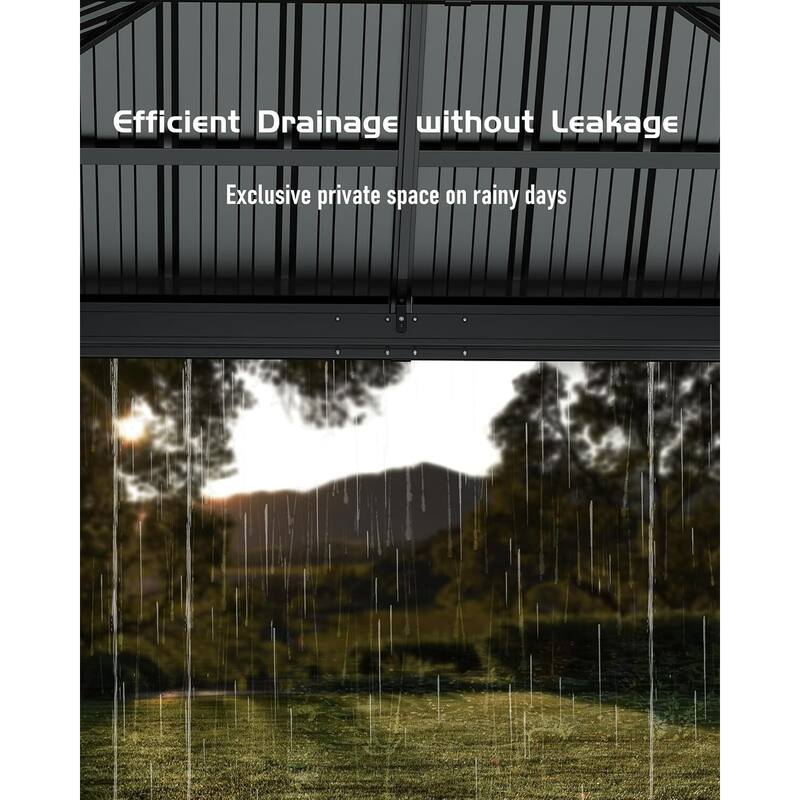 12'x16' Hardtop Gazebo for Patio, Deck, Backyard, Lawn, and Garden - 12X16 Ft