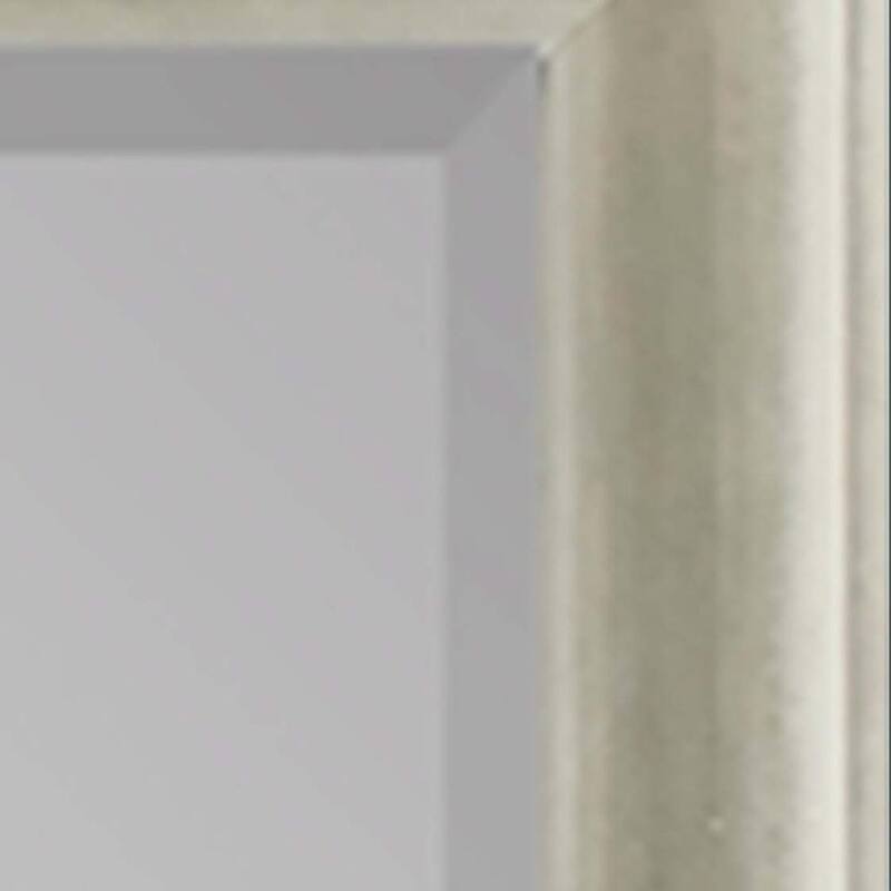 HomeRoots 40" Silver Wood Accent Mirror - 28.00 in. x 40.00 in. x 3.00 in.