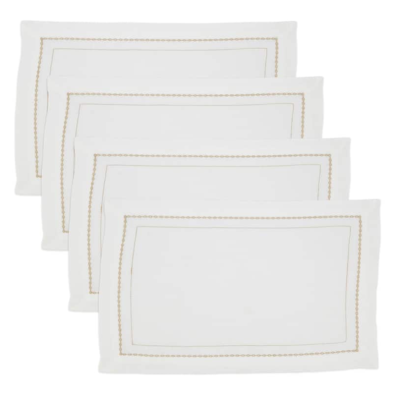 Luxurious Links Embroidered Chainlink Placemat (Set of 4)
