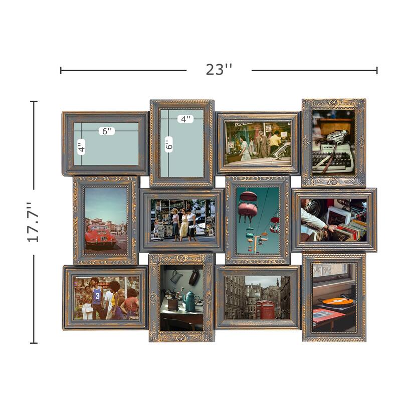 HELLO LAURA 12 Opening Classic Wall Hanging Photo Frame White
