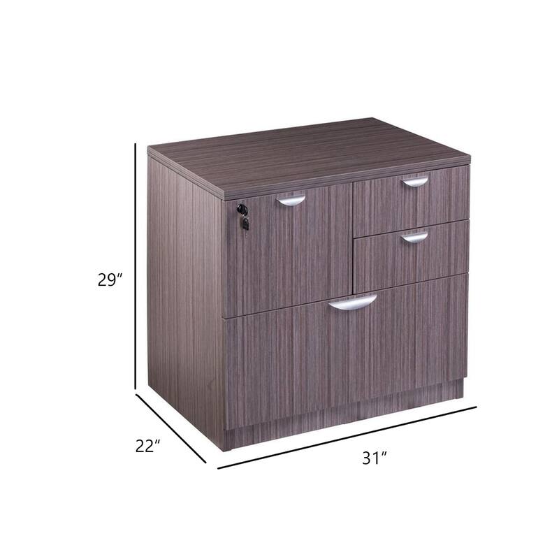 Ley 4 Drawer Lateral File Cabinet, Driftwood Gray Office Storage