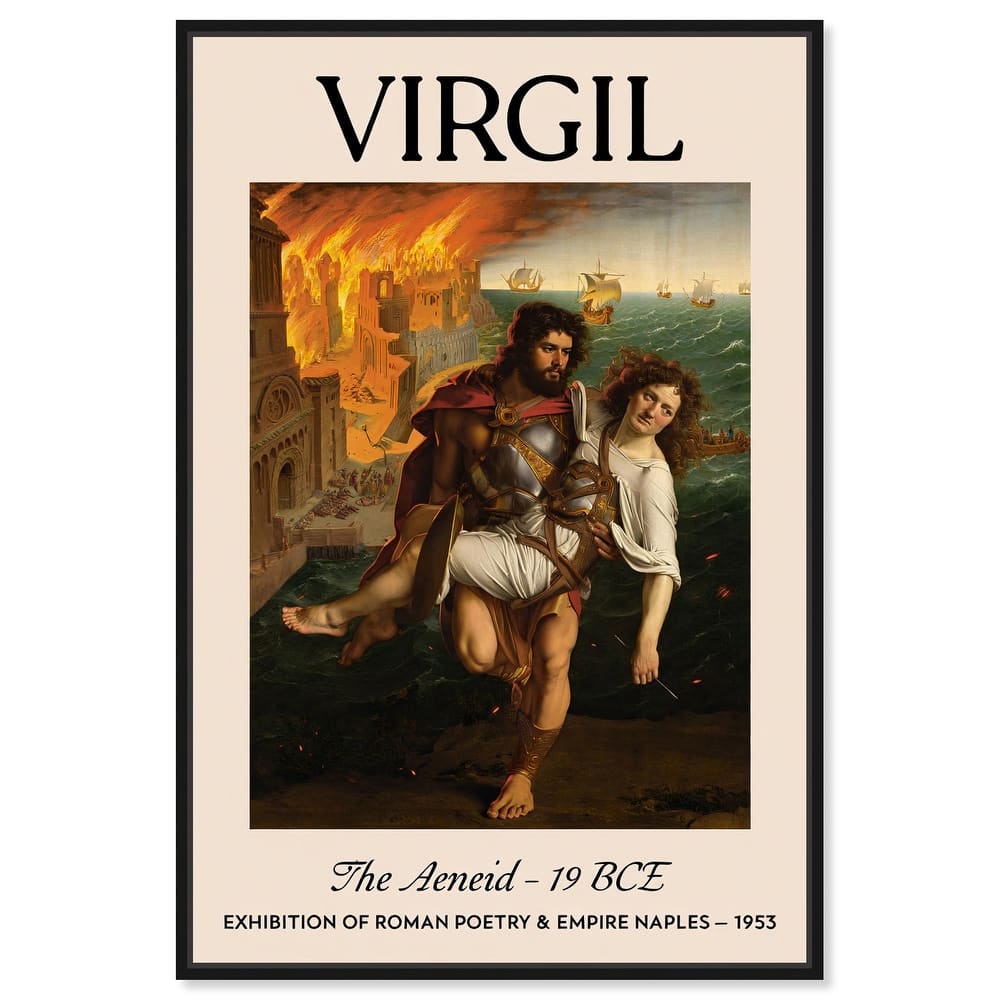 Burning of Troy Canvas by Art Remedy