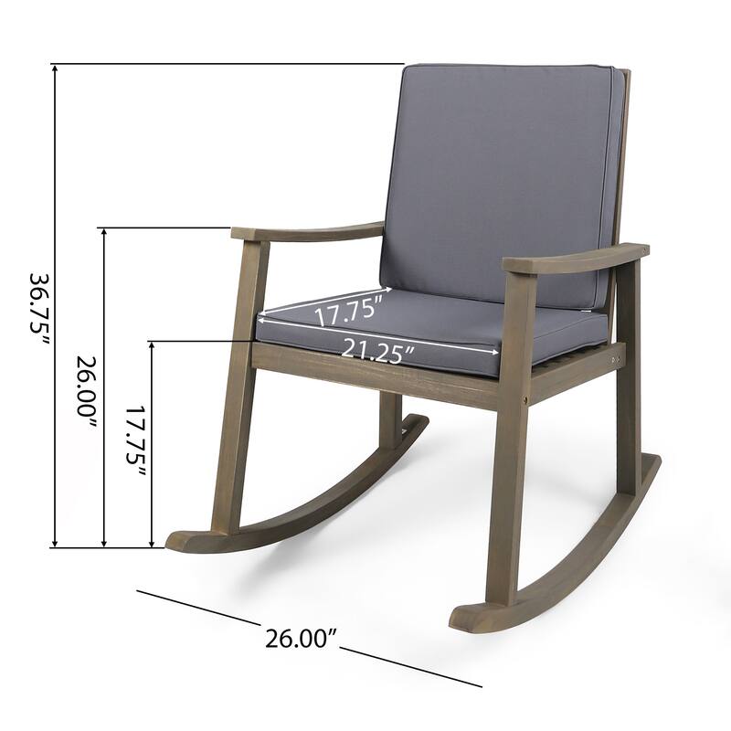 Candel Outdoor Acacia Wood Rocking Chair by Christopher Knight Home