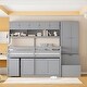 preview thumbnail 19 of 29, Efficient Twin Size Wooden Loft Bed Big Storage, Under-bed Desk, Drawers and Integrated Wardrobe, Mobile Workstation, White