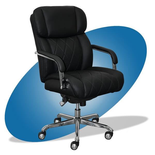 la z boy sutherland office chair with padded arms on sale overstock 22800496
